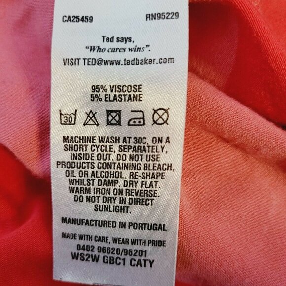 Ted Baker London Caty Pink Stripe One Shoulder Maxi Dress Size 1 / X-Small - Picture 8 of 10